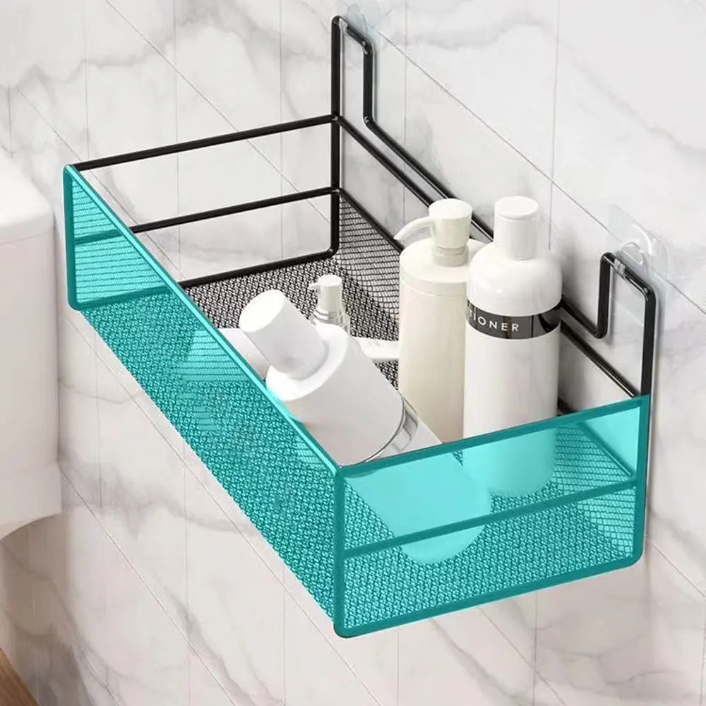 Metal Bathroom Wall Mounted Storage Rack – Shower Caddy Organizer Shelf